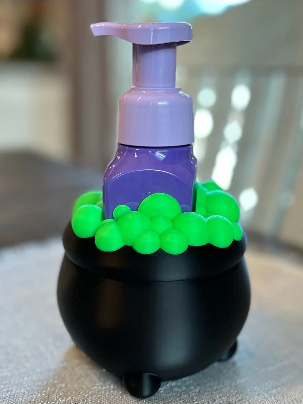 GITD Halloween Bubbling Cauldron Soap Holder for Bath & Body Works Soap Bottles
